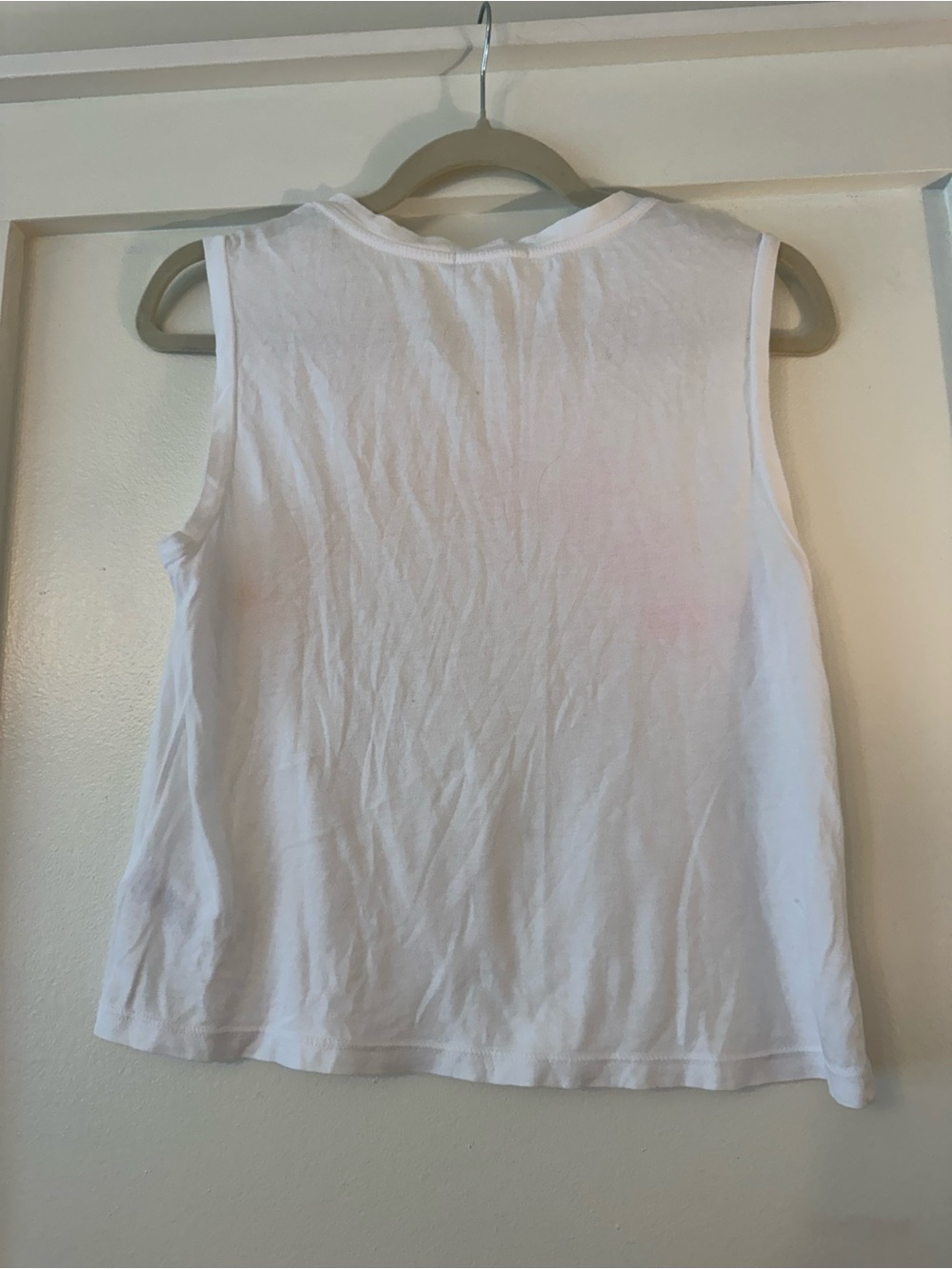 Sundry "Sunshine" White Tank Top with Pink & Orange Lettering Size 1 - Small NWT - Picture 5 of 5